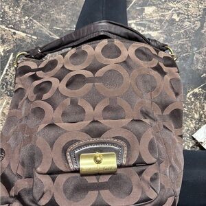 Coach Brown Signature Tote Bag